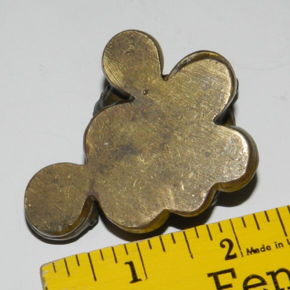 Old Chinese Solid Bronze Money Coin Statue Red-Eyed Frog - Picture 10 of 10